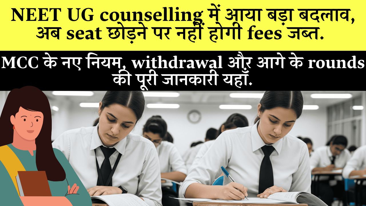NEET Ug Counselling 2025 Withdrawal Rule Seat Resignation