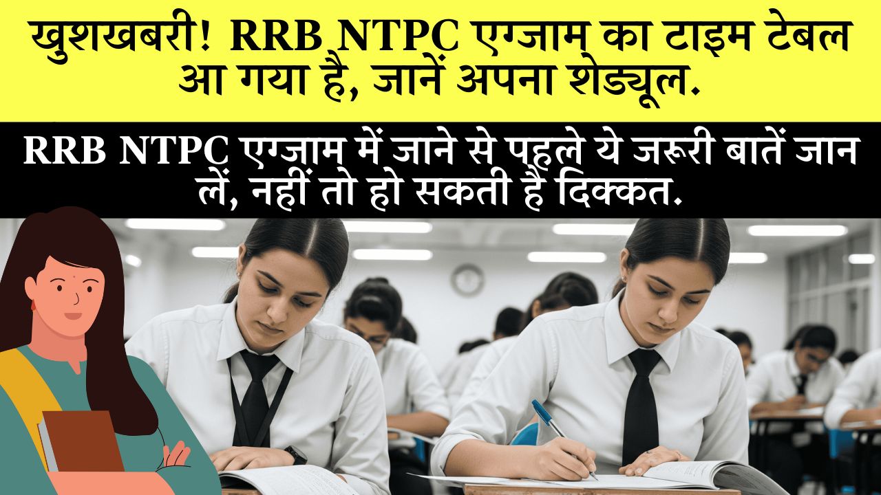 RRB Ntpc Exam Timing Schedule 2025