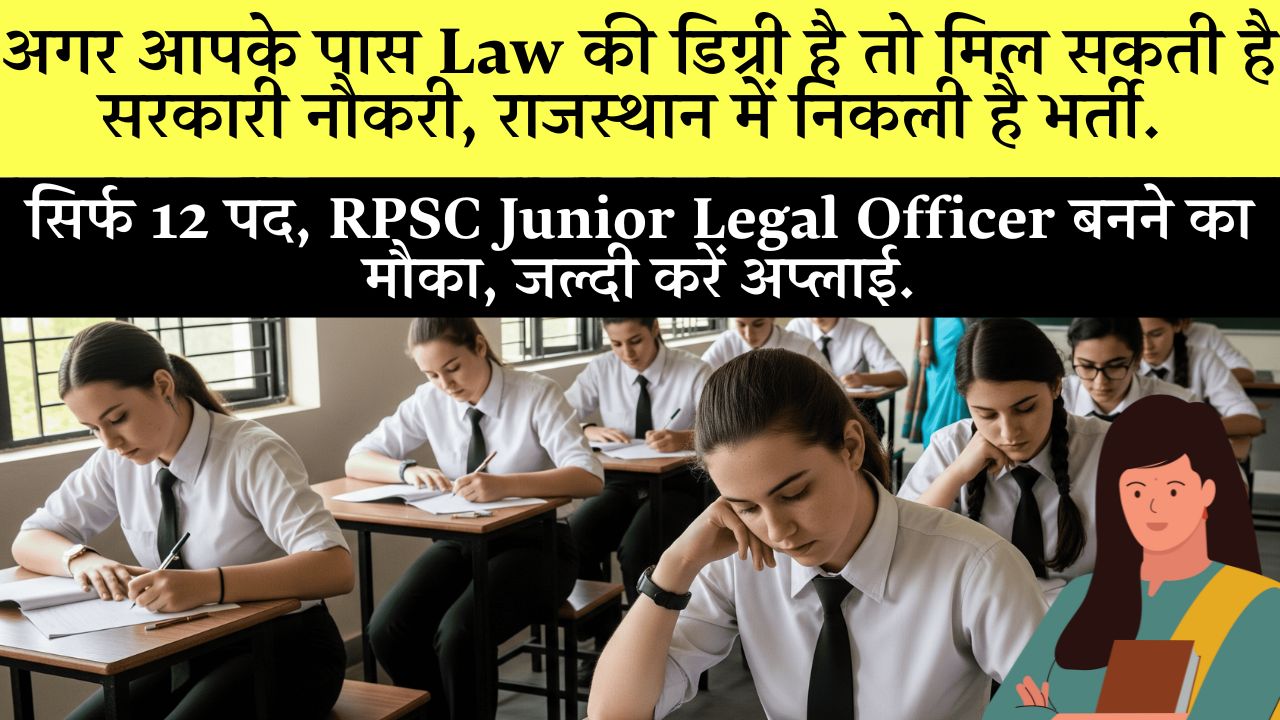 RPSC Junior Legal Officer Vacancy 2025 How To Apply