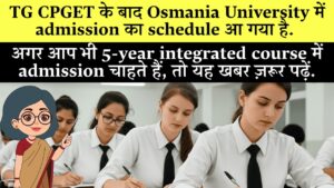 Osmania University Admission 2025 Counselling Dates