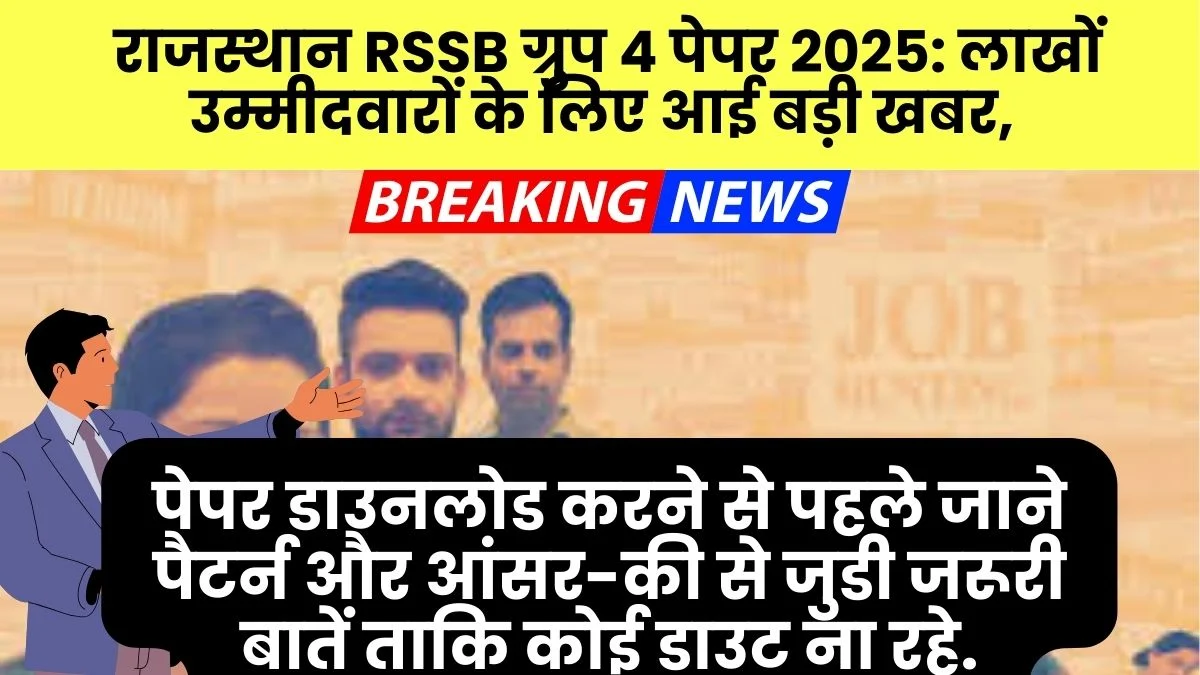 Rajasthan Rssb Group 4 Exam 2025 Question Paper Answer Key Download