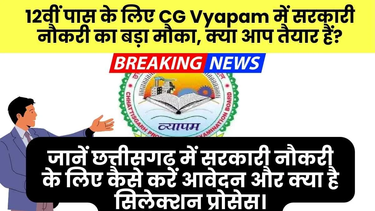 Cg Vyapam Grade 3 Recruitment 2025 Apply Online Details