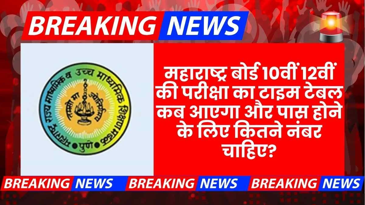 Maharashtra SSC Hsc Time Table 2026 Date Sheet Release